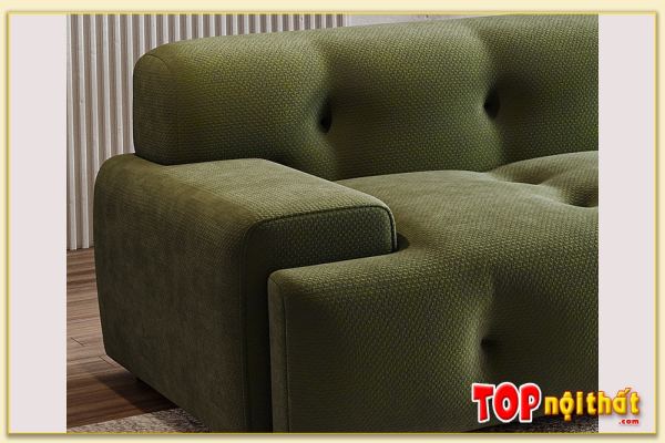 Hình ảnh Chụp chi tiết phần tay ghế sofa văng nỉ đẹp SofTop-0679