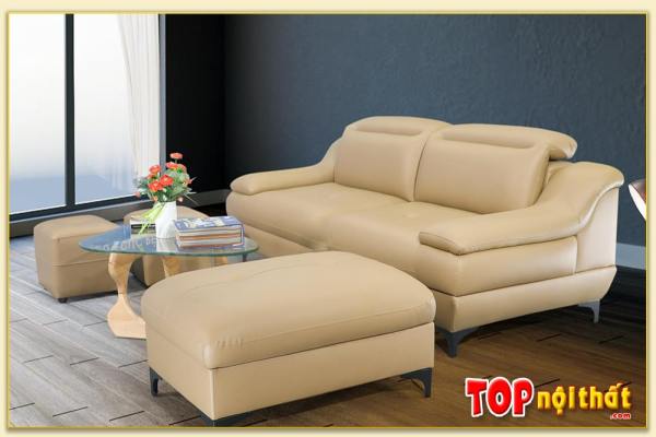 Hình ảnh Ghế sofa da thiết kế kiểu dáng văng 2 chỗ tiện lợi SofTop-0100B