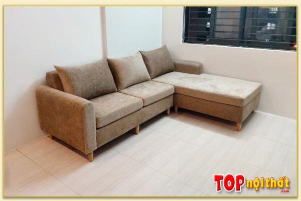 Hình ảnh Ghế sofa góc chữ L chất liệu nỉ đẹp hiện đại SofTop-0518