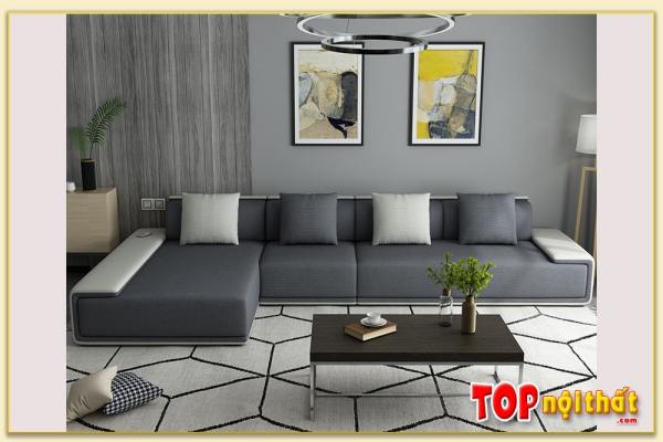 Hình ảnh Ghế sofa góc phòng khách bọc nỉ kiểu chữ L SofTop-0607