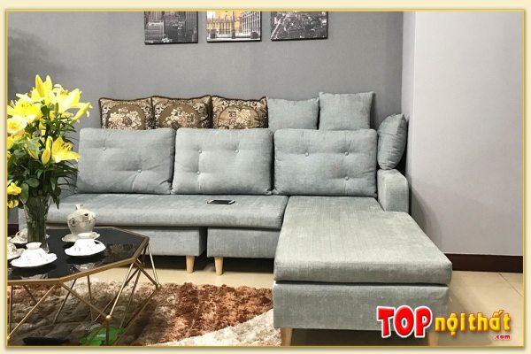 Hình ảnh Ghế sofa nỉ chữ L đẹp hiện đại thiết kế trẻ trung SofTop-0536