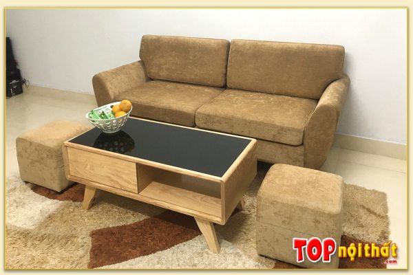 Hình ảnh Ghế sofa văng đẹp 2 chỗ kích thước nhỏ xinh bọc nỉ đẹp SofTop-0511
