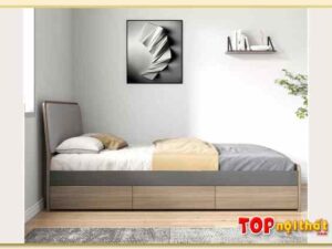 Hình ảnh Giường ngủ hiện đại nhỏ gọn gỗ MDF công nghiệp GNTop-0066