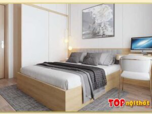 Hình ảnh Giường ngủ hiện đại thông minh liền tủ nhỏ GNTop-0179