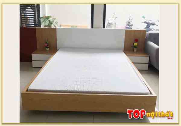 Hình ảnh Giường ngủ kết hợp tủ đầu giường gỗ công nghiệp GNTop-0077
