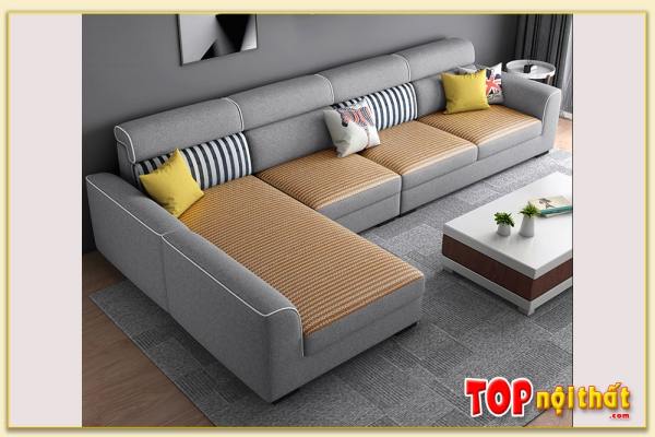 Hình ảnh Mẫu ghế sofa góc nỉ phòng khách đẹp xinh SofTop-0622