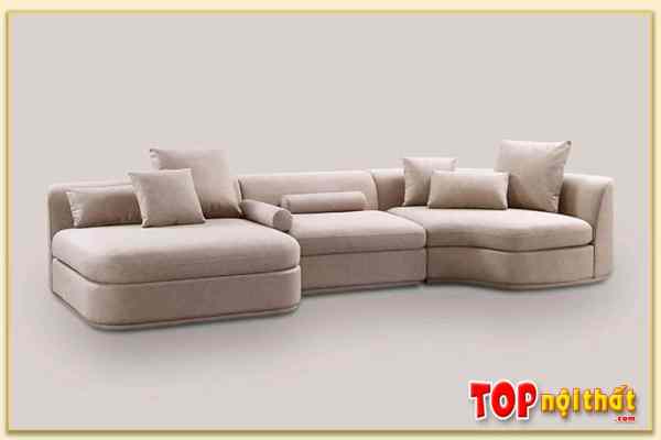 Hình ảnh Mẫu ghế sofa góc tròn bọc vải nỉ đẹp xinh Softop-1509
