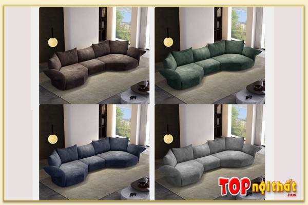 Hình ảnh Mẫu ghế sofa nỉ có nhiều màu sắc đẹp SofTop-0649