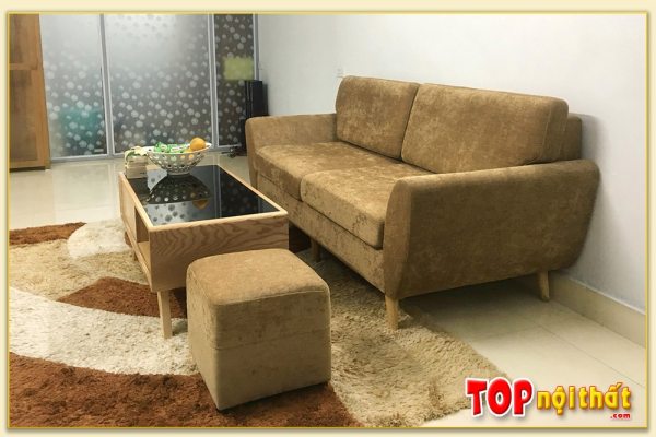 Hình ảnh Mẫu sofa đẹp hiện đại kiểu dáng văng bọc nỉ đẹp SofTop-0511