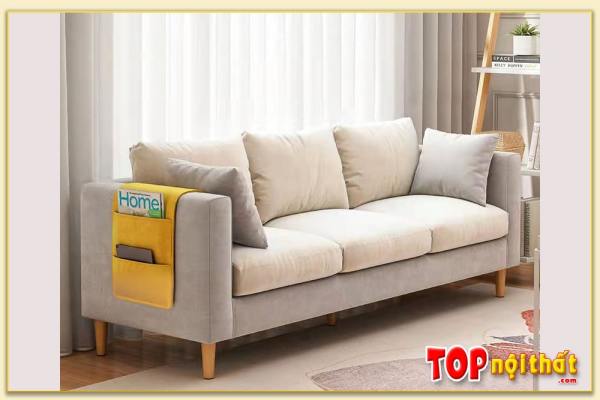 Hình ảnh Mẫu sofa văng đẹp phối màu be và kem SofTop-0651