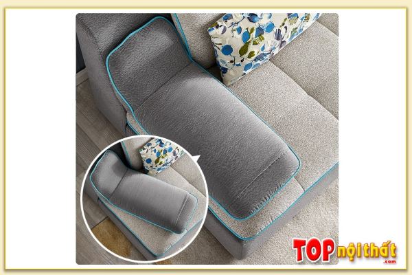 Hình ảnh Phần tay ghế sofa góc nỉ chữ L phòng khách SofTop-0621