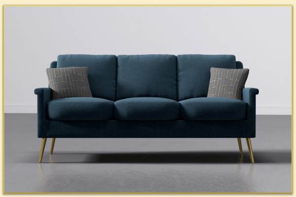 Hình ảnh Sofa văng 3 chỗ ngồi bọc nỉ màu xanh Softop-1359