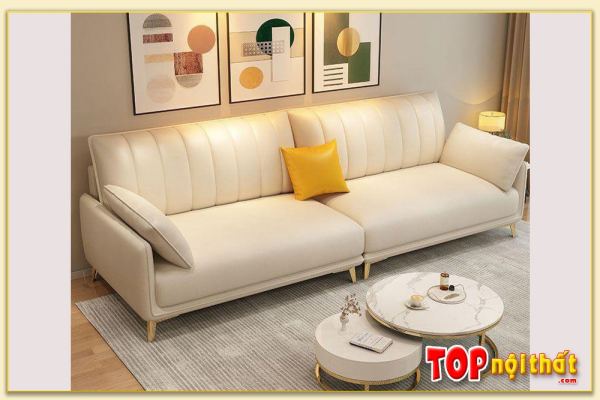 Hình ảnh Sofa văng da 2 chỗ kê phòng khách đẹp Softop-1557