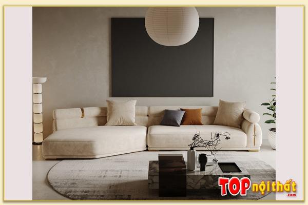 Hình ảnh Sofa văng nỉ đẹp kê phòng khách hiện đại SofTop-0681