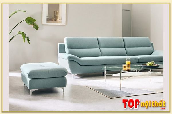 Hình ảnh Sofa văng nỉ phối hợp cùng đôn ghế sofa Softop-1016