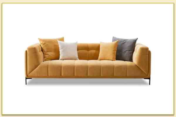Hình ảnh Mẫu ghế sofa văng nỉ màu vàng Softop-1450