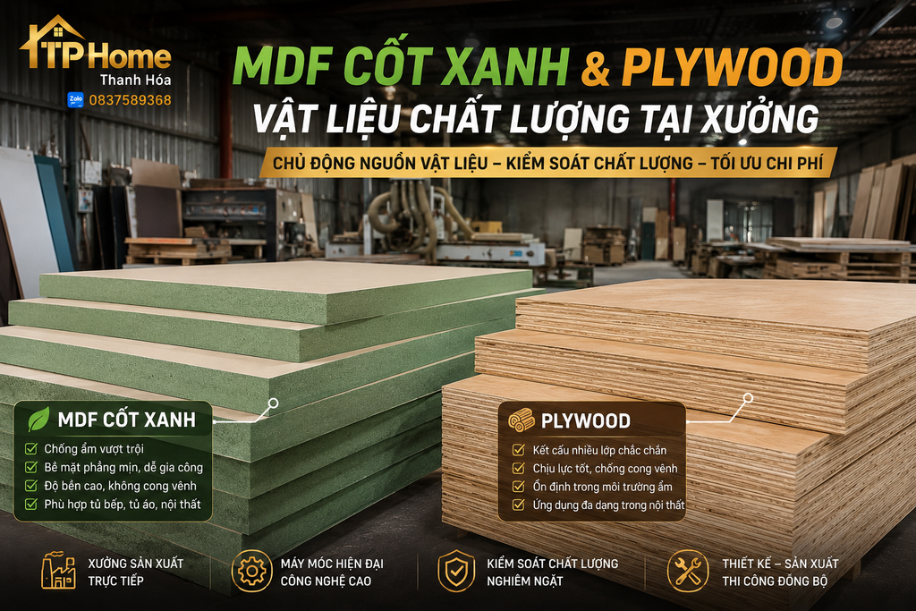 Vật liệu tại xưởng gỗ công nghiệp Thanh Hóa