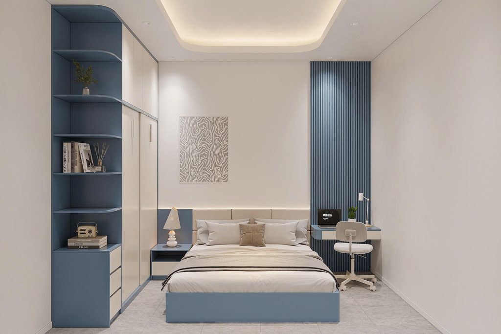 Nội thất phòng bếp và phòng ngủ nhà phố Thanh Hóa